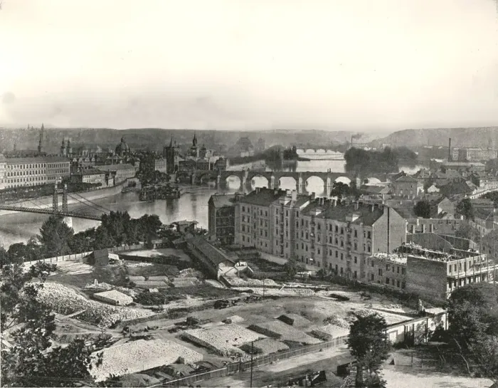 Framed Print : View of the city of Prague, Czechoslovakia, 1895. Creator: Unknown Framed Print : View of the city of Prague, Czechoslovakia, 1895. Creator: Unknown