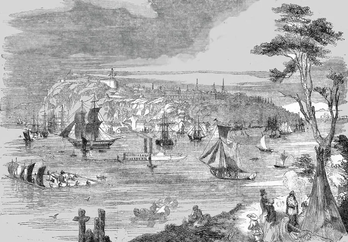 Framed Print : View of the City of Quebec, 1854. Creator: Unknown Framed Print : View of the City of Quebec, 1854. Creator: Unknown