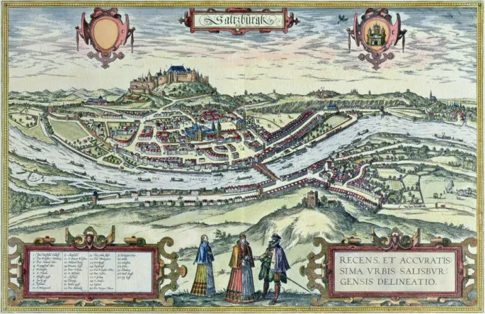 Framed Print : View of the city of Salzburg, on the banks of the Salzach River, with the Honensalzburg Framed Print : View of the city of Salzburg, on the banks of the Salzach River, with the Honensalzburg