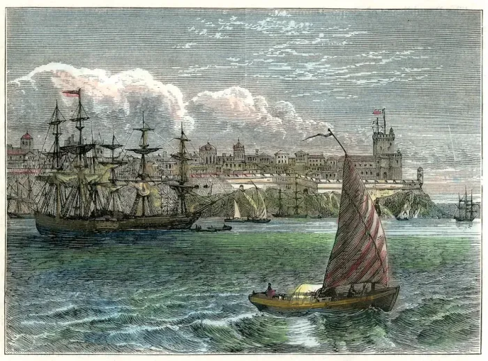 Framed Print : View of the city of San Domingo from the harbour, Dominican Republic, c1880 Framed Print : View of the city of San Domingo from the harbour, Dominican Republic, c1880