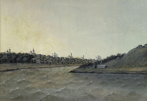 View of the City of Tyumen on the Right Bank of the Tura River. Kurbatov Plant, 1880-1889. Creator: Pavel Mikhailovich Kosharov