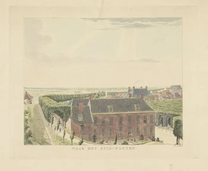 Framed Print : View of the city wall southwest of Nijmegen, 1815-1824. Creator: Derk Anthony van de Wart Framed Print : View of the city wall southwest of Nijmegen, 1815-1824. Creator: Derk Anthony van de Wart
