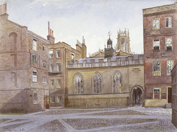 View of Cliffords Inn and Hall, London, 1884. Artist: John Crowther