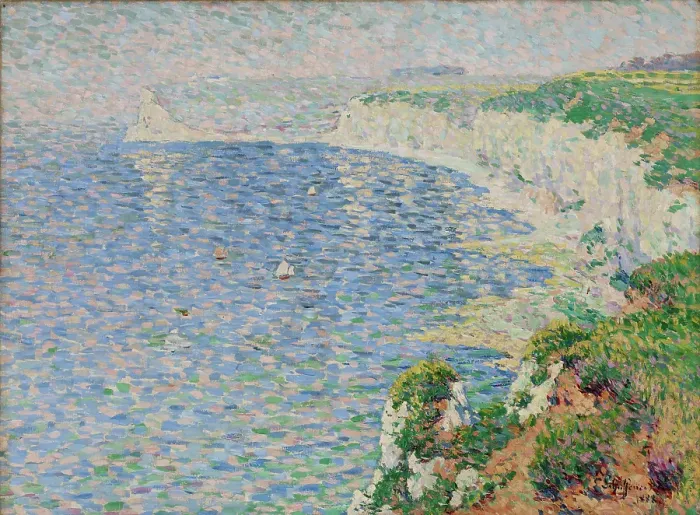 Framed Print : A View of the Cliffs at Etretat, 1888. Creator: Emile Schuffenecker Framed Print : A View of the Cliffs at Etretat, 1888. Creator: Emile Schuffenecker