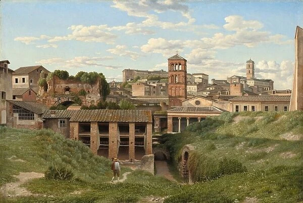 View of the Cloaca Maxima, Rome, 1814. Creator: CW Eckersberg