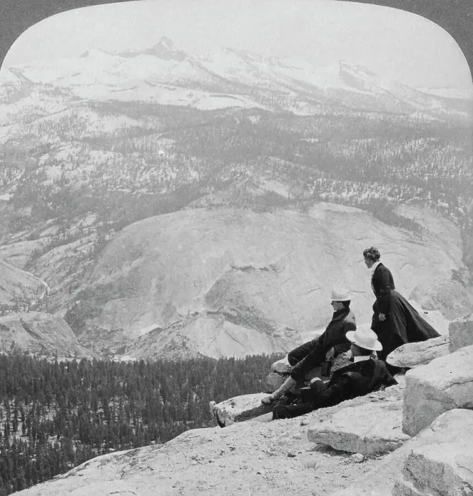 Framed Print : View from Clouds Rest over the Little Yosemite Valley to Mount Clark, California, USA, 1902. Artist: Underwood & Underwood Framed Print : View from Clouds Rest over the Little Yosemite Valley to Mount Clark, California, USA, 1902. Artist: Underwood & Underwood