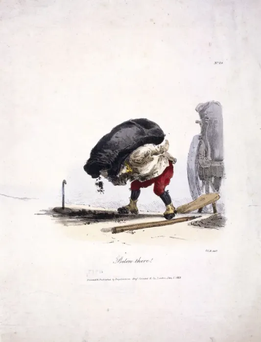 Framed Print : View of a coalman removing a heavy sack of coal from his cart, 1828. Artist: Engelmann Framed Print : View of a coalman removing a heavy sack of coal from his cart, 1828. Artist: Engelmann