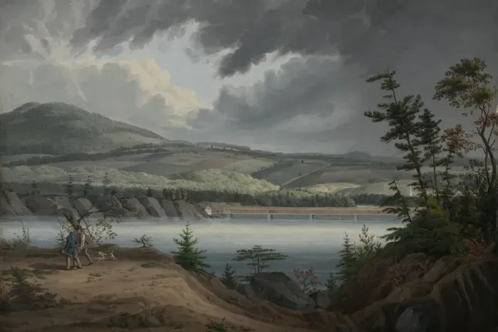 Framed Print : View of Cohoes, ca. 1820. Creator: John William Hill Framed Print : View of Cohoes, ca. 1820. Creator: John William Hill