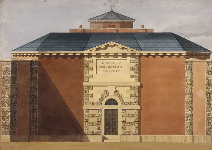 Framed Print : View of Cold Bath Fields Prison. Finsbury, Islington, London, 1820 Framed Print : View of Cold Bath Fields Prison. Finsbury, Islington, London, 1820