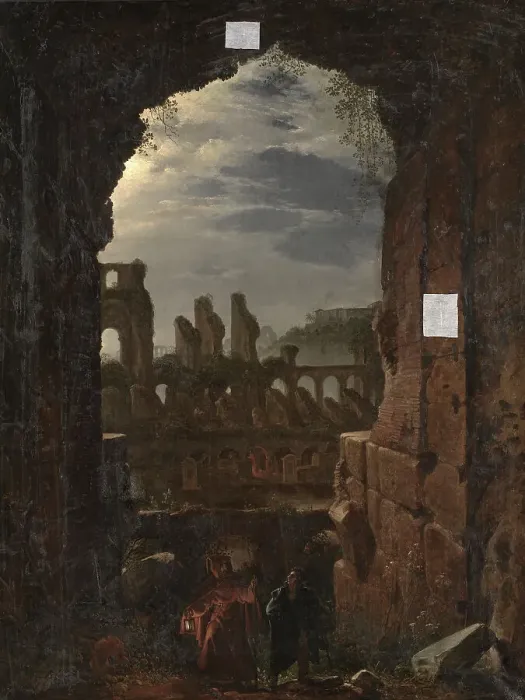 Framed Print : View of the Colosseum in Moonlight, 1826-1839. Creator: Franz Ludwig Catel Framed Print : View of the Colosseum in Moonlight, 1826-1839. Creator: Franz Ludwig Catel
