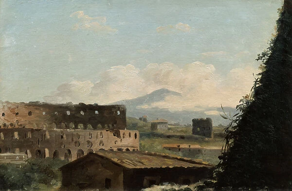 View of the Colosseum, Rome, late 18th  /  early 19th century. Artist: Pierre Henri de Valenciennes