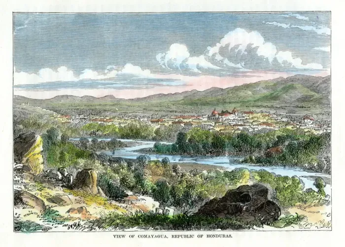Framed Print : View of Comayagua, Republic of Honduras, c1880 Framed Print : View of Comayagua, Republic of Honduras, c1880