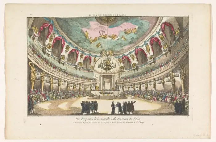 Framed Print : View of a concert hall in Venice, 1735-1805. Creator: Unknown Framed Print : View of a concert hall in Venice, 1735-1805. Creator: Unknown