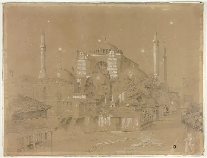 Framed Print : View of Constantinople, 1840 / 45. Creator: David Roberts Framed Print : View of Constantinople, 1840 / 45. Creator: David Roberts