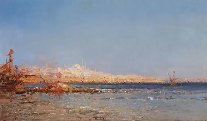 Framed Print : View of Constantinople, c. 1911. Artist: Ziem, Felix-Francois George (1821-1911) Framed Print : View of Constantinople, c. 1911. Artist: Ziem, Felix-Francois George (1821-1911)