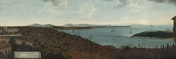 View of Constantinople and the Seraglio from the Dutch embassy, 1700-1764. Creator: Unknown