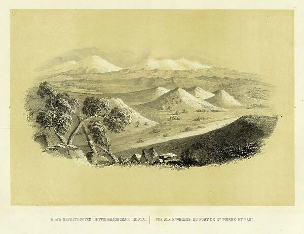 View of the Countryside near the Port of Petropavlovsk, 1856. Creator: Ivan Dem'ianovich Bulychev