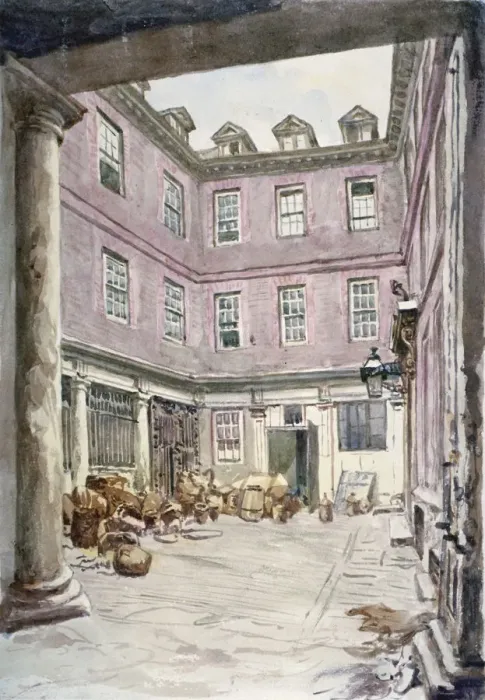 Framed Print : View of the courtyard of no 102 Leadenhall Street, City of London, 1875 Framed Print : View of the courtyard of no 102 Leadenhall Street, City of London, 1875