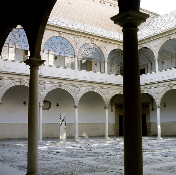 View of the courtyard of the University of Baeza, where Antonio Machado taught between 1912