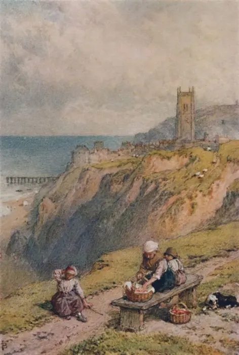 Framed Print : View of Cromer, 19th century, (1935). Artist: Birket Foster Framed Print : View of Cromer, 19th century, (1935). Artist: Birket Foster