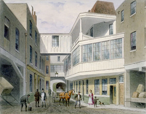 View of the Cross Keys Tavern, Wood Street, City of London, c1850