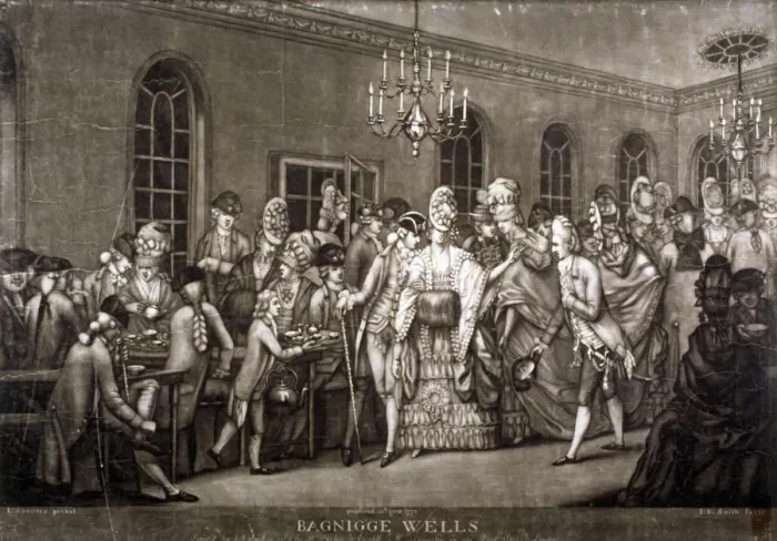 Framed Print : View of a crowded room in Bagnigge Wells, London, 1772. Artist: IR Smith