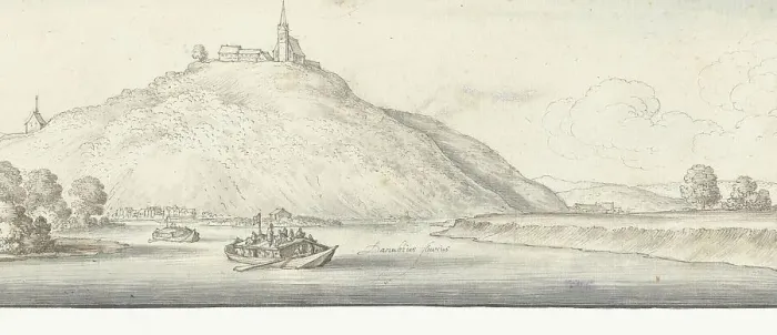 Framed Print : View of the Danube near Ober-Elech, 1625-1650. Creator: Wenceslaus Hollar Framed Print : View of the Danube near Ober-Elech, 1625-1650. Creator: Wenceslaus Hollar