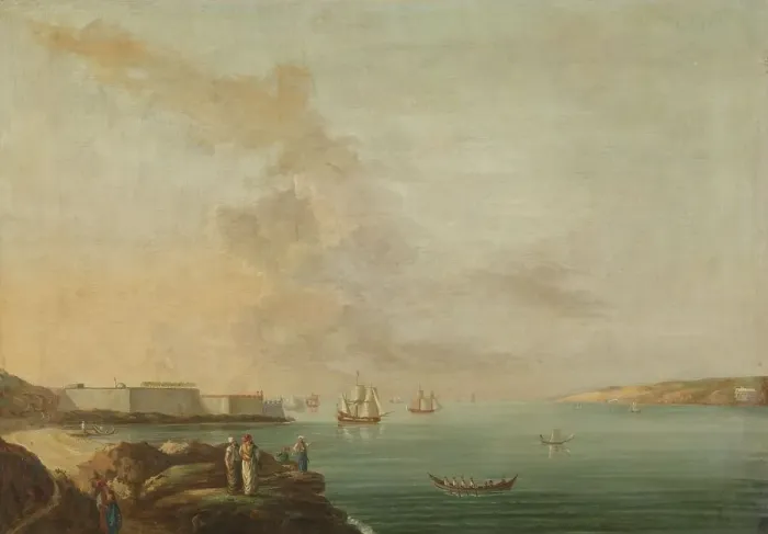 Framed Print : View of the Dardanelles, 1770-1780. Creator: Antoine van der Steen Framed Print : View of the Dardanelles, 1770-1780. Creator: Antoine van der Steen