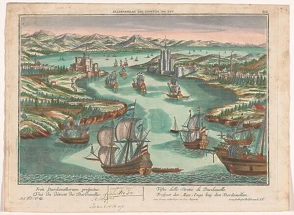 View of the Dardanelles Strait, 1742-1801. Creator: Anon