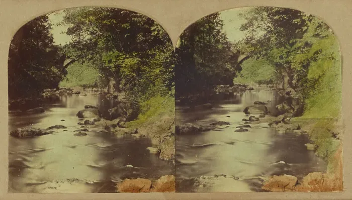 Framed Print : View in the Dargle, county Wicklow, Ireland. about 1860. Creator: London Stereoscopic & Photographic Co Framed Print : View in the Dargle, county Wicklow, Ireland. about 1860. Creator: London Stereoscopic & Photographic Co