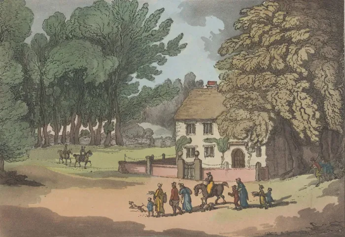 Framed Print : A View in Devonshire, from Sketches from Nature, 1822. 1822 Framed Print : A View in Devonshire, from Sketches from Nature, 1822. 1822