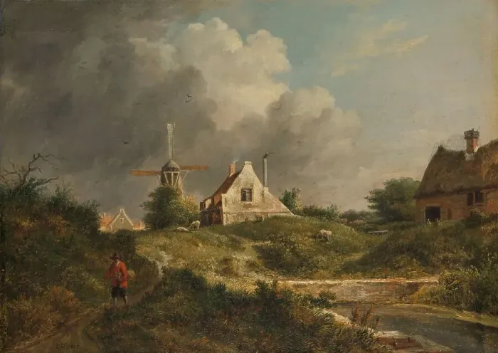 Framed Print : View of the dilapidated rampart in Amsterdam on the city side between the Muiderpoort... 1807. Creator: Jan Hulswit Framed Print : View of the dilapidated rampart in Amsterdam on the city side between the Muiderpoort... 1807. Creator: Jan Hulswit