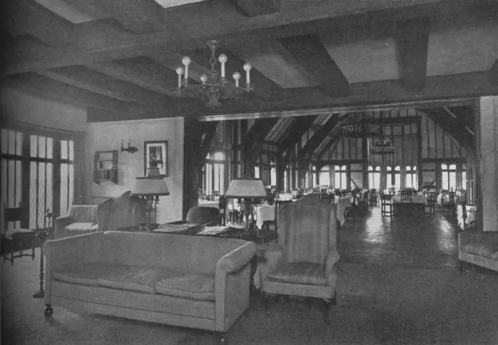 Framed Print : View of the dining room from the lounge, Glen View Club, Glenview, Illinois, 1925 Framed Print : View of the dining room from the lounge, Glen View Club, Glenview, Illinois, 1925