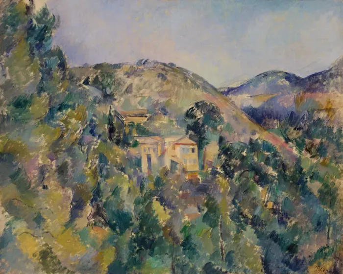 Framed Print : View of the Domaine Saint-Joseph, late 1880s. Creator: Paul Cezanne Framed Print : View of the Domaine Saint-Joseph, late 1880s. Creator: Paul Cezanne