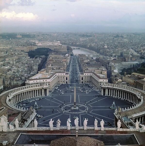 View from the Dome of St Peters in Rome, 17th century. Artist: Gian Lorenzo Bernini