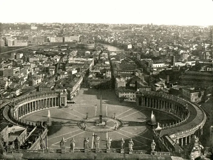Framed Print : View from the dome of St Peters, Rome, Italy, 1895. Creator: W &s Ltd Framed Print : View from the dome of St Peters, Rome, Italy, 1895. Creator: W &s Ltd