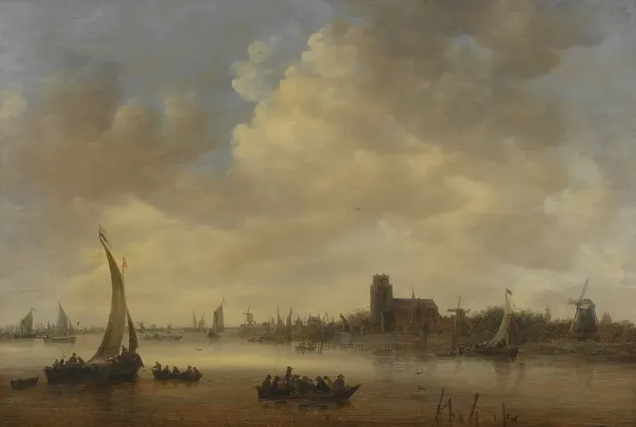 Framed Print : View from Dordrecht, 1655. Creator: Jan van Goyen Framed Print : View from Dordrecht, 1655. Creator: Jan van Goyen