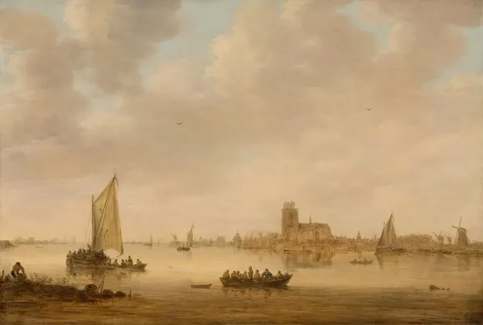 Framed Print : View of Dordrecht from the Dordtse Kil, 1644. Creator: Jan van Goyen Framed Print : View of Dordrecht from the Dordtse Kil, 1644. Creator: Jan van Goyen