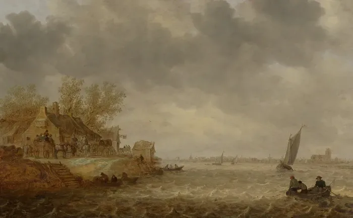 Framed Print : View of Dordrecht from Papendrecht. Creator: Jan van Goyen Framed Print : View of Dordrecht from Papendrecht. Creator: Jan van Goyen