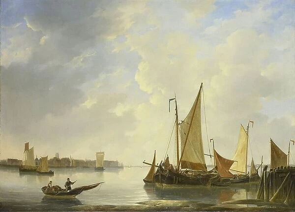 View of Dordrecht seen from Papendrecht, 1830-1837. Creator: Christiaan Lodewijk Willem Dreibholtz