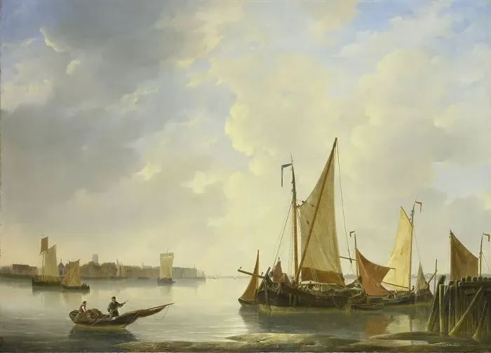 Framed Print : View of Dordrecht seen from Papendrecht, 1830-1837. Creator: Christiaan Lodewijk Willem Dreibholtz Framed Print : View of Dordrecht seen from Papendrecht, 1830-1837. Creator: Christiaan Lodewijk Willem Dreibholtz
