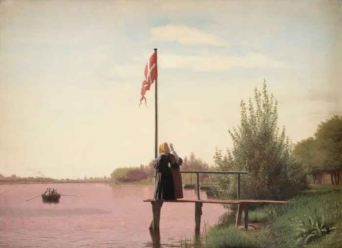 Framed Print : View from Dosseringen near the Sortedam Lake Looking towards the Suburb Norrebro outside Copenhagen, 1838. Artist: Kobke, Christen Schiellerup (1810-1848) Framed Print : View from Dosseringen near the Sortedam Lake Looking towards the Suburb Norrebro outside Copenhagen, 1838. Artist: Kobke, Christen Schiellerup (1810-1848)