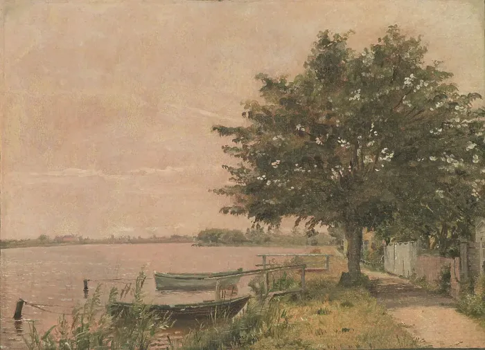 Framed Print : View of Dosseringen towards Norrebro, 1841-1845. Creator: Christen Købke Framed Print : View of Dosseringen towards Norrebro, 1841-1845. Creator: Christen Købke