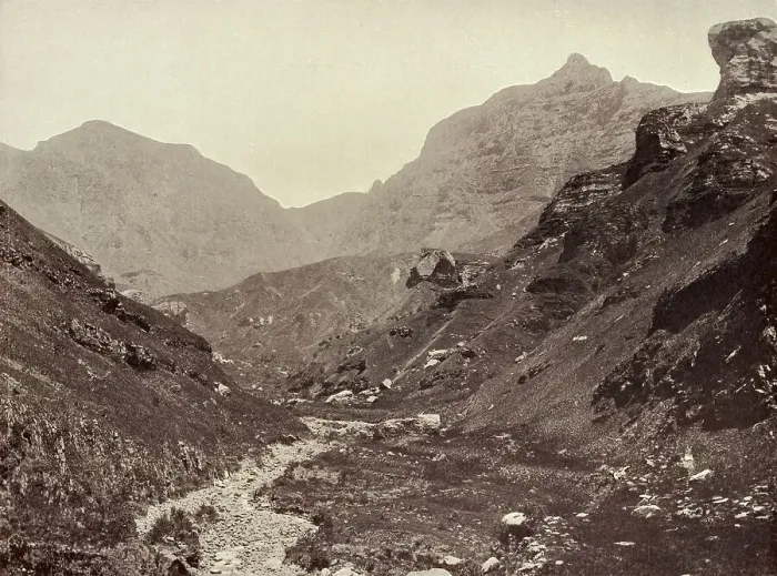 Framed Print : View in the Drakensberg Region, c1900. Creator: N. P. Edwards Framed Print : View in the Drakensberg Region, c1900. Creator: N. P. Edwards