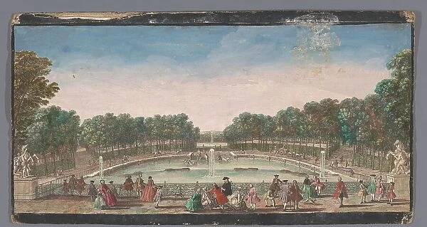 View of the drinking pond of the garden of the Château de Marly, 1700-1799. Creators: Anon, Jacques Rigaud