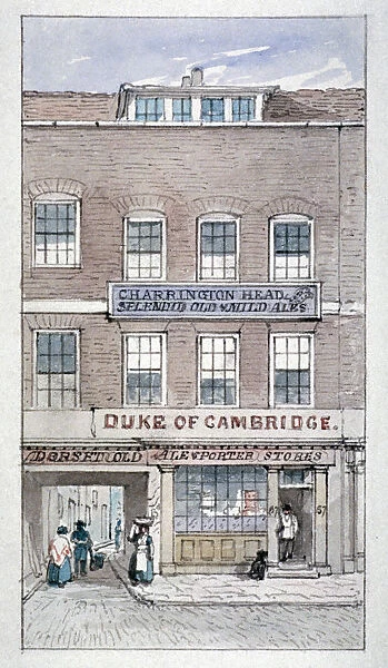 View of the Duke of Cambridge Tavern, Shoe Lane, City of London, c1840. Artist