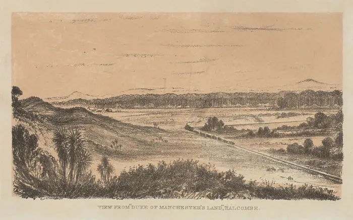 Framed Print : View from Duke of Manchester's Land, Halcombe, c.1878. Creator: Edith Stanway Halcombe Framed Print : View from Duke of Manchester's Land, Halcombe, c.1878. Creator: Edith Stanway Halcombe