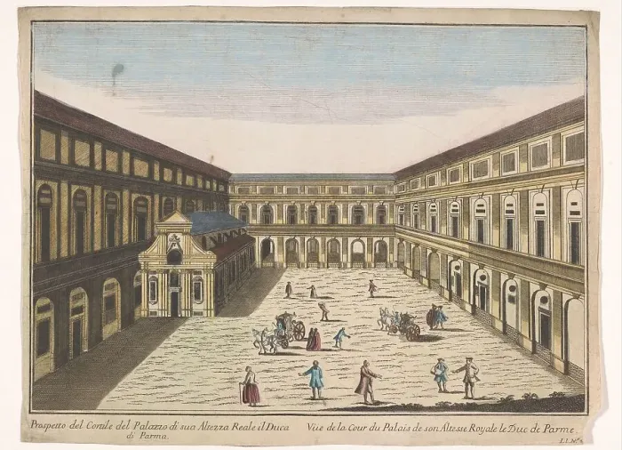 Framed Print : View of the Duke of Parma's Palace, 1700-1799. Creator: Unknown Framed Print : View of the Duke of Parma's Palace, 1700-1799. Creator: Unknown