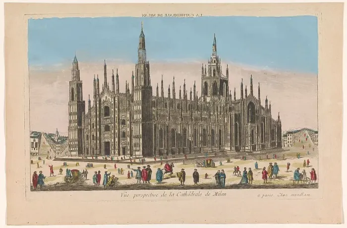 Framed Print : View of the Duomo in Milan, 1759-c.1796. Creator: Unknown Framed Print : View of the Duomo in Milan, 1759-c.1796. Creator: Unknown