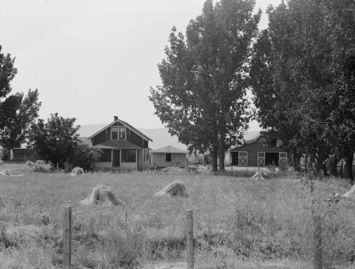 Framed Print : Another view of E. Houstons farm, Washington, Yakima County, west of Toppenish, 1939. Creator: Dorothea Lange Framed Print : Another view of E. Houstons farm, Washington, Yakima County, west of Toppenish, 1939. Creator: Dorothea Lange
